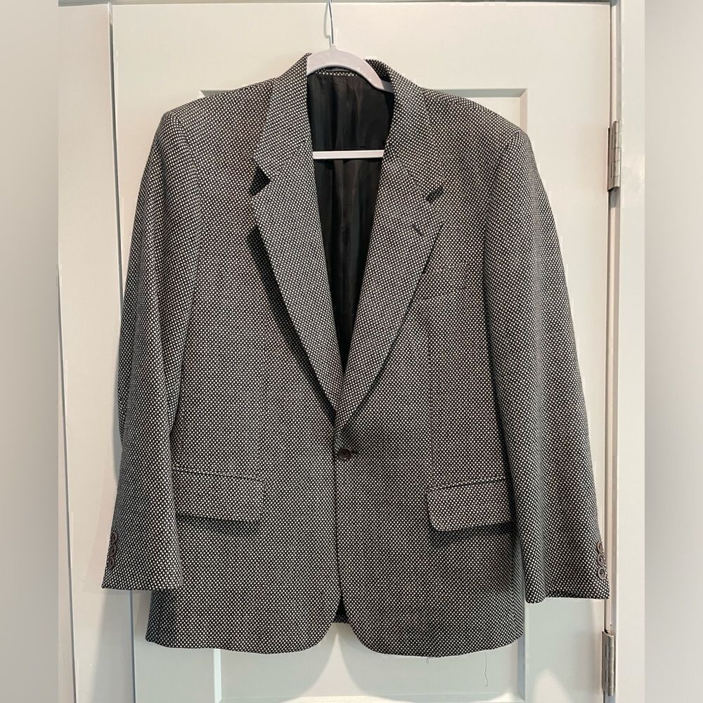 Lubiam Charcoal Grey & White Sports Coat